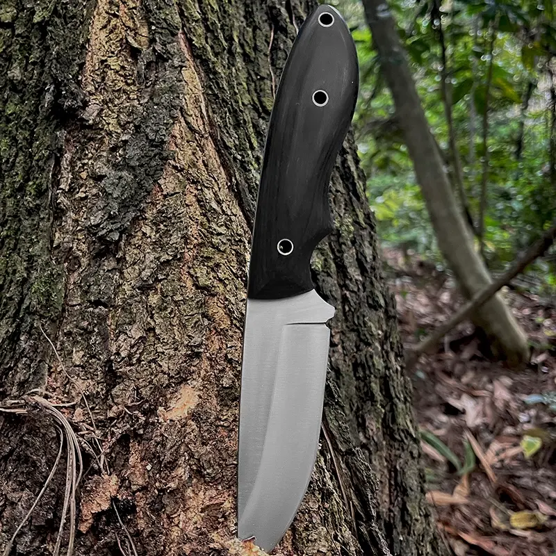 Nůž Camper, Kemping & Turistika, Ocel 3Cr13, Rukojeť z Černého Dřeva, 22 cm [3]