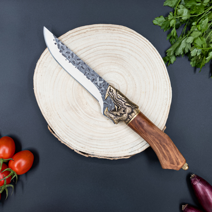 Nůž Golden Dragon I, povrch s kladivem, ocel 7Cr17, rukojeť z růžového dřeva, 29,5 cm, Blades® [6]