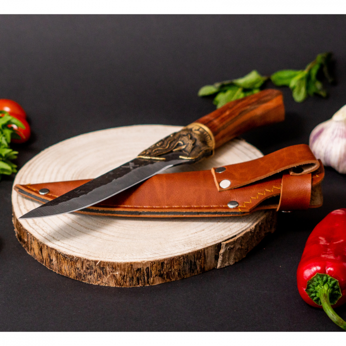 Nůž Golden Dragon I, povrch s kladivem, ocel 7Cr17, rukojeť z růžového dřeva, 29,5 cm, Blades® [8]