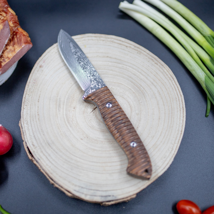 Nůž Zebra, Damascová ocel VG10, Rukojeť z Dřeva Zebry, 22 cm [4]