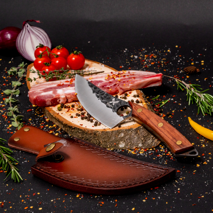 Dusty Nože, Hammered Finish, ocel 4Cr13, rukojeť z růžového dřeva, 25 cm, Blades® [6]