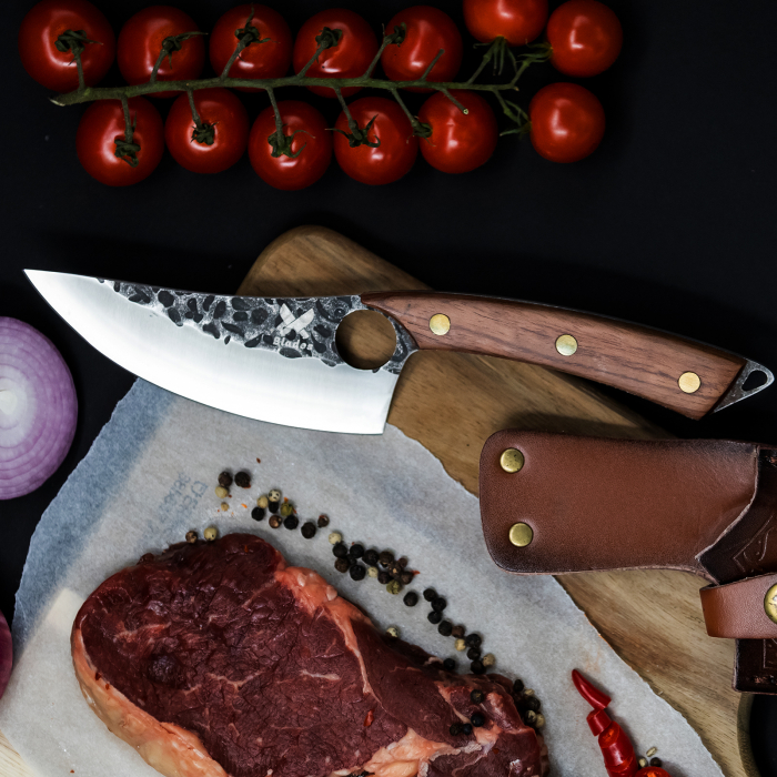 Dusty Nože, Hammered Finish, ocel 4Cr13, rukojeť z růžového dřeva, 25 cm, Blades® [3]