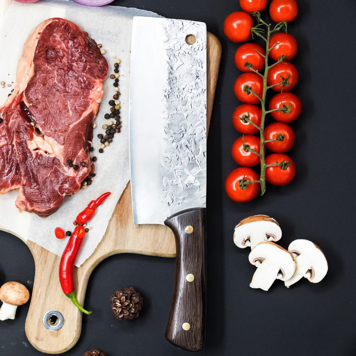 Hawk Sekáček, Hammered Finish, ocel 5Cr15, dřevěná rukojeť Wenge, 30 cm, Blades® [2]