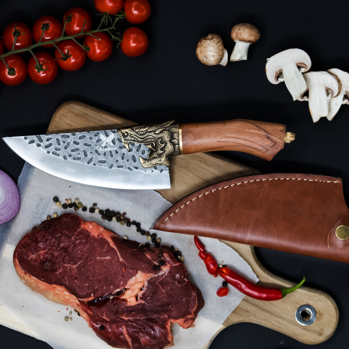 Nůž Golden Dragon II, Hammered Finish, ocel 7Cr17, rukojeť z palisandru, 27,5 cm, Blades® [2]