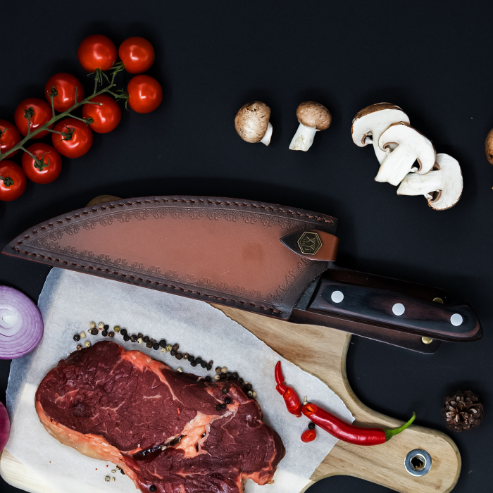 Nůž Razor II, Hammered Finish, ocel 3Cr13, dřevěná rukojeť Pakka, 33 cm, Blades® [5]