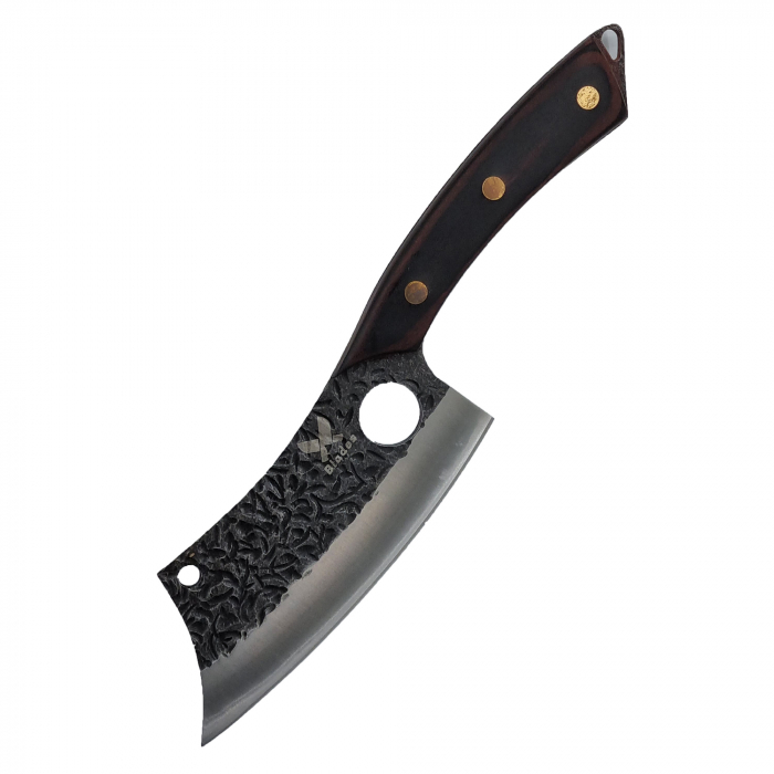 Sekáček Calf, povrchová úprava s kladivem, ocel 3Cr13Mov, dřevěná rukojeť Pakka, 29 cm [1]