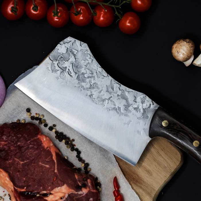 Zimbru Sekáček, Hammered Finish, Ocel 5Cr15, Dřevěná rukojeť Wenge, 29 cm, Blades® [3]