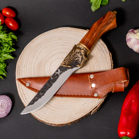 Nůž Golden Dragon I, povrch s kladivem, ocel 7Cr17, rukojeť z růžového dřeva, 29,5 cm, Blades® [8]