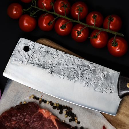 Hawk Sekáček, Hammered Finish, ocel 5Cr15, dřevěná rukojeť Wenge, 30 cm, Blades® [2]