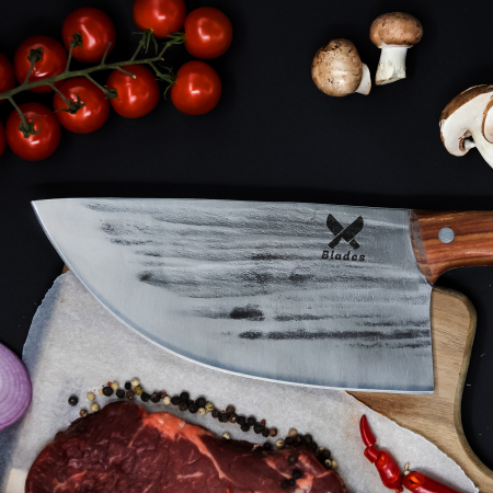 Icicle Sekáček, Vlnová úprava, Ocel 4Cr13Mov, Rukojeť z růžového dřeva, 32,5 cm, Blades® [1]