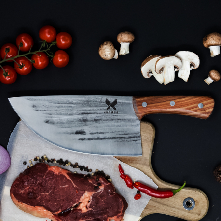 Icicle Sekáček, Vlnová úprava, Ocel 4Cr13Mov, Rukojeť z růžového dřeva, 32,5 cm, Blades® [3]