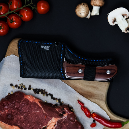 Mini-Sekáček Rabbit, ocel 4Cr13, dřevěná rukojeť Pakka, 19 cm, Blades® [5]