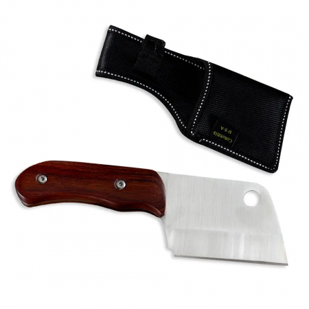 Sekáček na kempování - Mini-Sekáček Rabbit, ocel 4Cr13, dřevěná rukojeť Pakka, 19 cm, Blades®