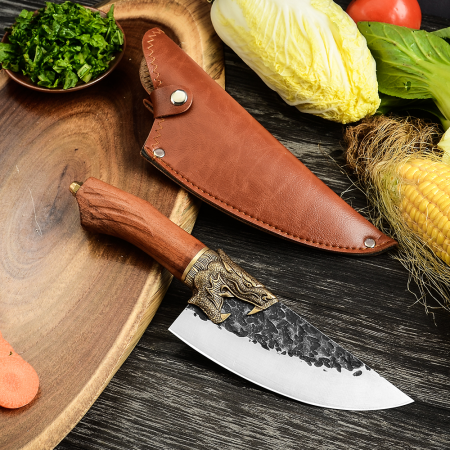 Nůž Golden Dragon II, Hammered Finish, ocel 7Cr17, rukojeť z palisandru, 27,5 cm, Blades® [6]