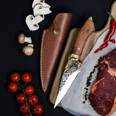 Nůž Golden Dragon IV, Hammered Finish, ocel 7Cr17, rukojeť z palisandru, 26 cm, Blades® [4]