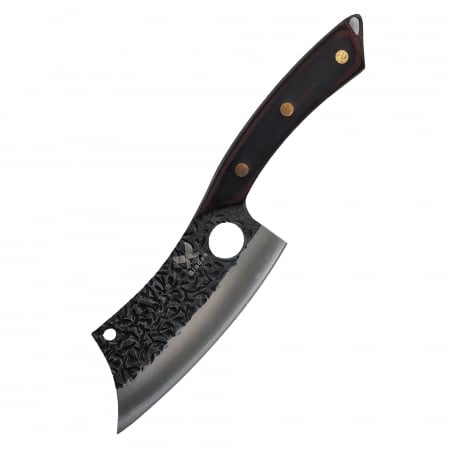 Sekáček - Sekáček Calf, povrchová úprava s kladivem, ocel 3Cr13Mov, dřevěná rukojeť Pakka, 29 cm