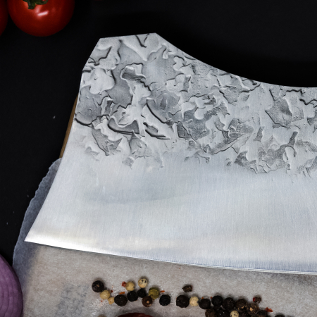 Zimbru Sekáček, Hammered Finish, Ocel 5Cr15, Dřevěná rukojeť Wenge, 29 cm, Blades® [4]