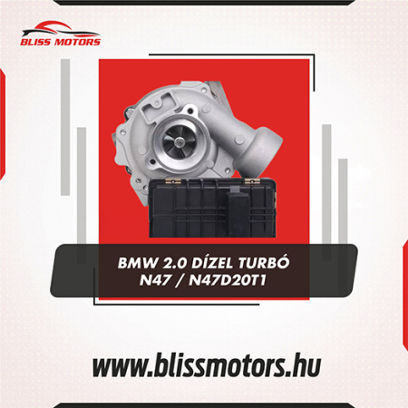 Turbófeltöltők és alkatrészek - BMW N47 N47D20T1 turbó OEM