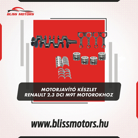 Motorkomponensek - Renault 2.3 dCi M9T motorjavító készlet – főtengely + csapágykészlet (8200805743)