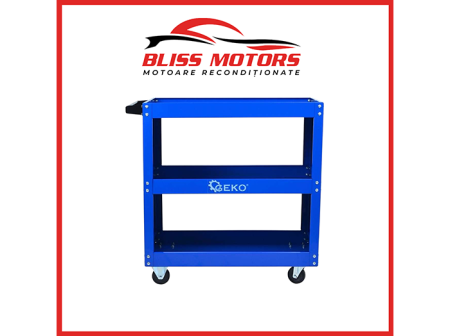 Scule - carucior metalic scule GEKO G10805 3 rafturi blue edition