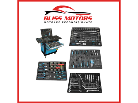 Scule - carucior scule RT160A 7 sertare 160 piese blue line profesional