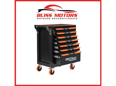 Scule - dulap scule Kraft&Dele KD10497 profesional 7 sertare orange line