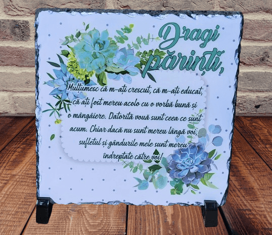 Placa de ardezie-" Dragi parinti" [1]