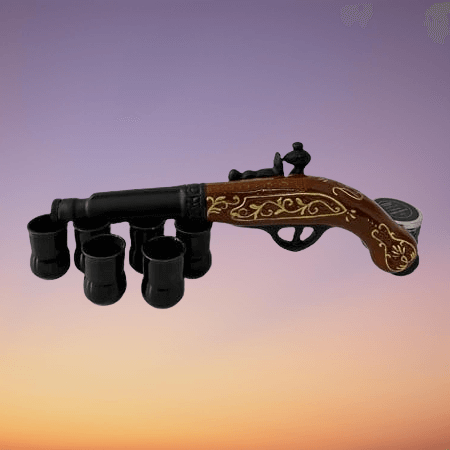 Set din ceramica- sticla in forma de pistol+ 6 pahare [1]