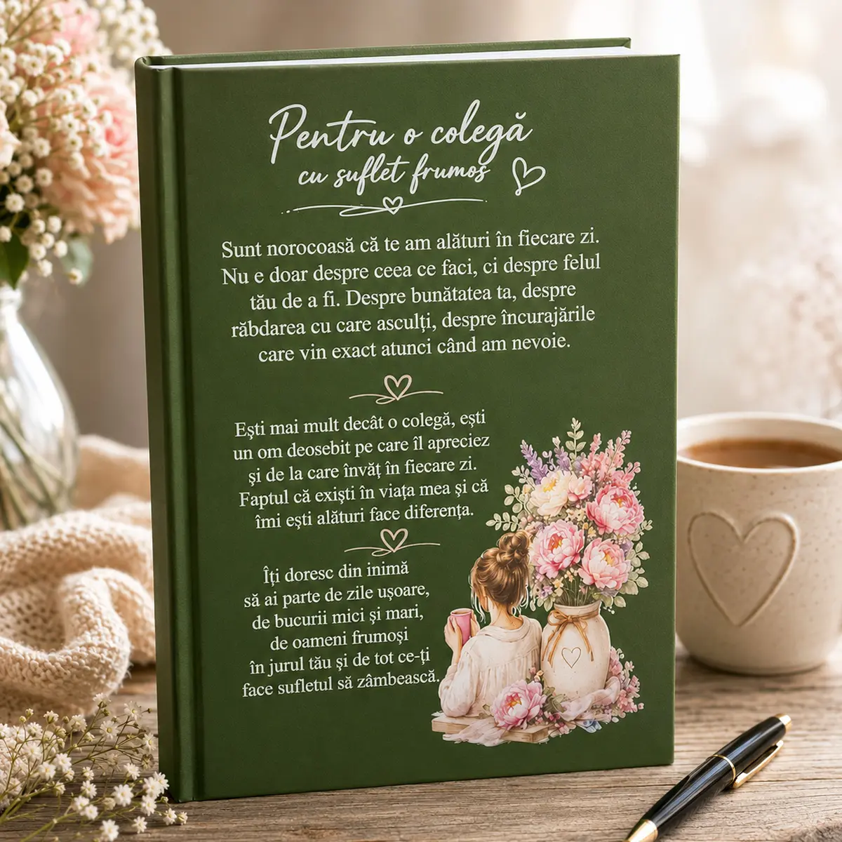 Cadouri personalizate cu nume și mesaj - Agenda personalizata- cadou pentru colega