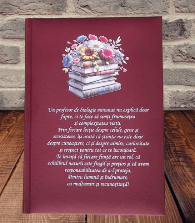 Cadou profesori - Agenda personalizata- cadou pentru profesorii de biologie
