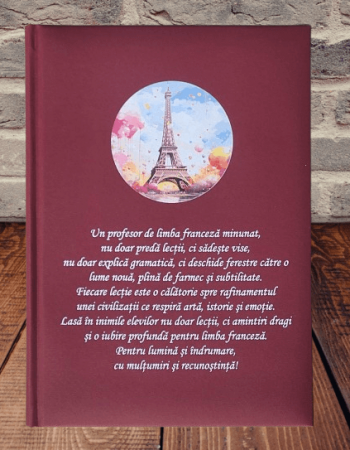 Cadouri pentru barbati - Agenda personalizata-cadou pentru profesorii de franceza