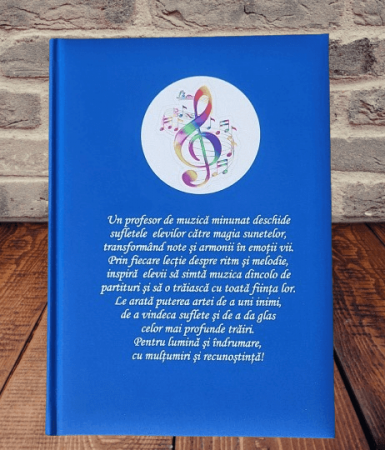 Cadou profesori - Agenda personalizata-cadou pentru profesorii de muzica