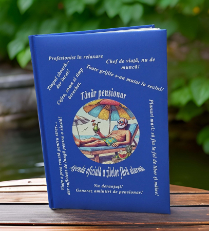 Cadouri pentru barbati - Agenda personalizata- mesaj pentru pensionari