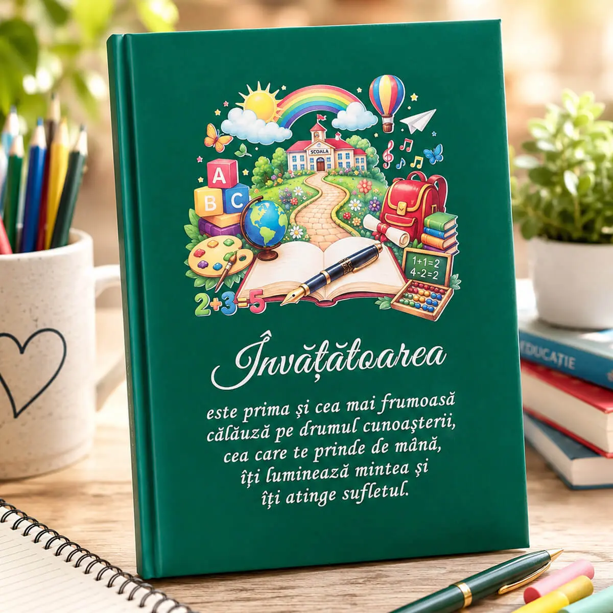 Noutati - Agenda personalizata nedatata- cadou pt. invatatoare-model 11