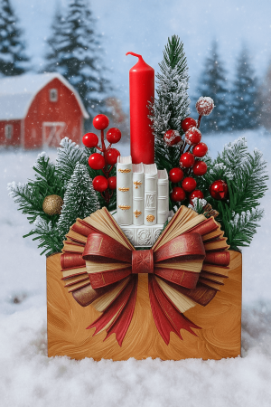 Cadou profesori - Aranjament de Craciun- cadou pentru cadrele didactice