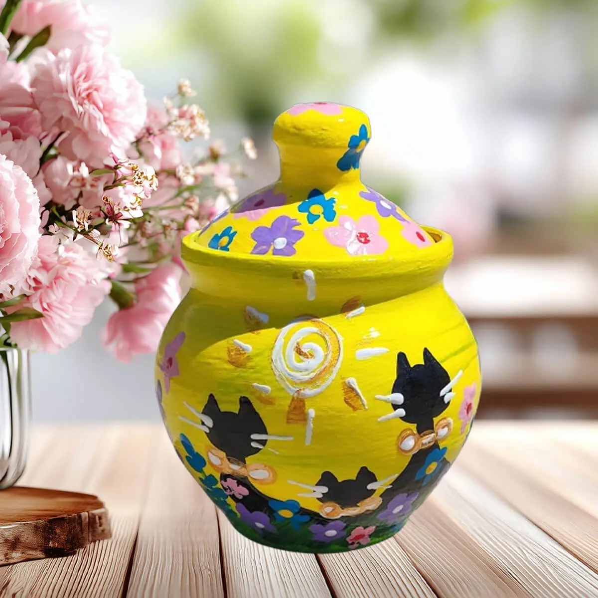 Noutati - Bomboniera/Cutie pentru bijuterii din ceramica si pictata manual