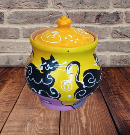 Noutati - Bomboniera/Cutie pentru bijuterii din ceramica si pictata manual-3