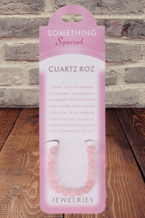 Cadouri pentru copii - Bratara cu pietre semipretioase- Cuart Roz