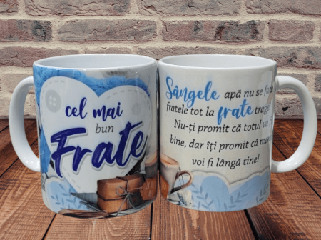 Noutati - Cana cu mesaj "Pentru cel mai bun frate"