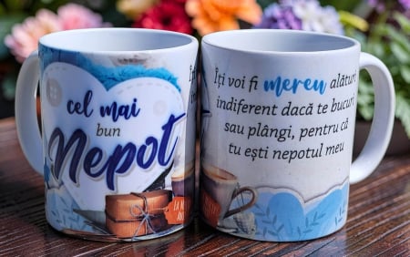 Noutati - Cana cu mesaj "Pentru cel mai bun nepot"