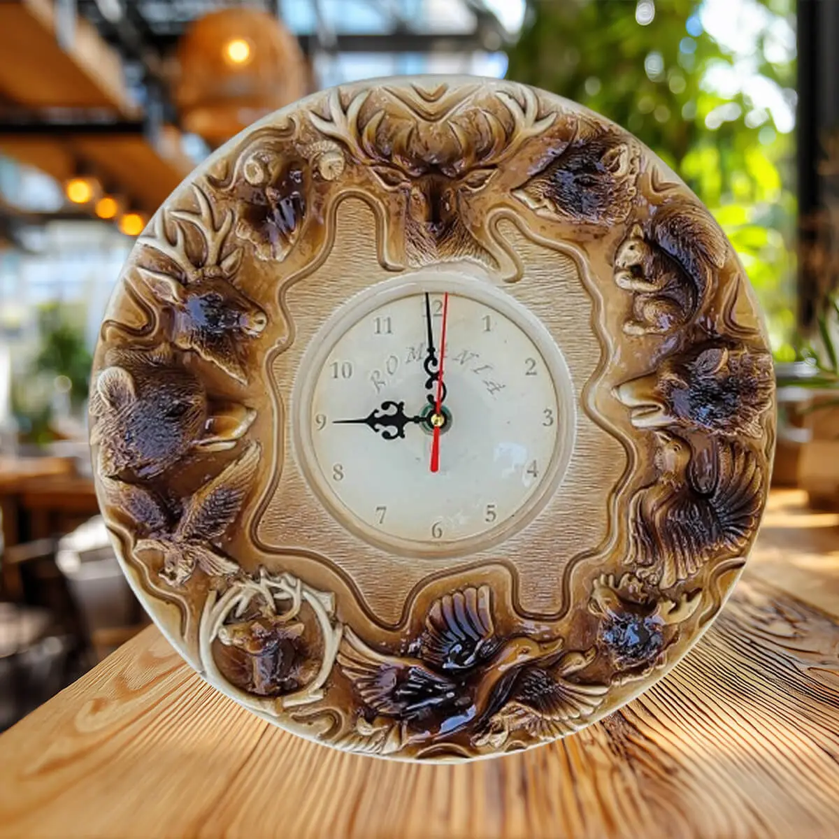 Noutati - Ceas Perete Souvenir cu model rustic cu animale si pasari salbatice