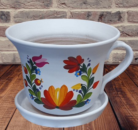 Ghivece&Accesorii gradina - Ghiveci cana 14*19 cm, Pictat manual- model 7