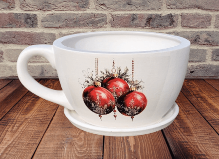 Decoratiuni casa - Ghiveci Cana 17*11 cm din Ceramica- Globulete