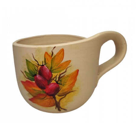 Cadouri pentru femei - Ghiveci din ceramica pictat manual-model 11