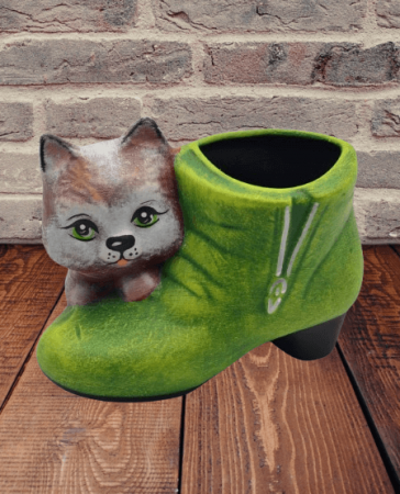 Noutati - Ghiveci Ceramica Gheata cu Pisicuta