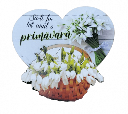 Idei de cadouri - Magnet din lemn martisor