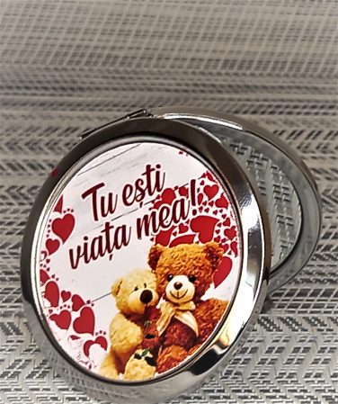 Idei de cadouri - Oglinda de poseta cu mesaj