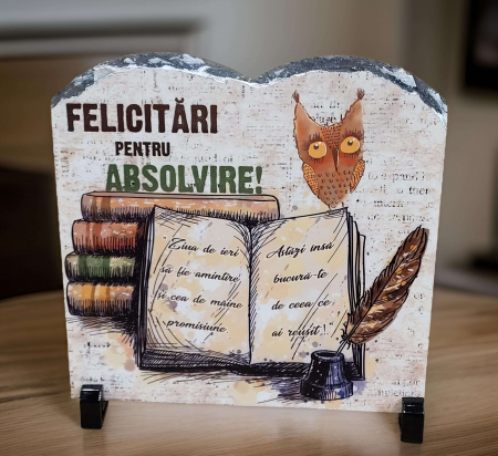 Placi Ardezie Personalizate - Placa Ardezie Cu Mesaj pentr Absolvire