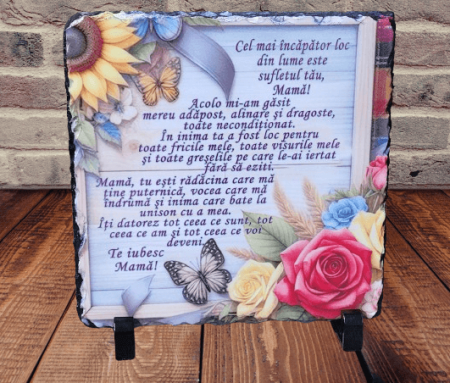 Idei de cadouri - Placa Ardezie Cu Mesaj pentru Mama-3