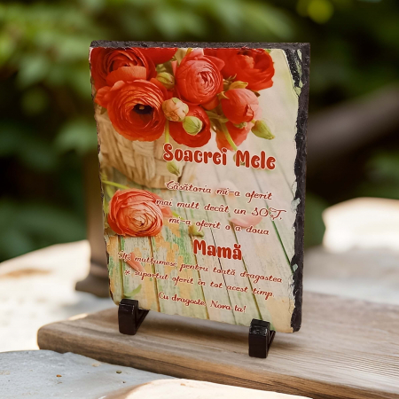 Placi Ardezie Personalizate - Placa Ardezie cu Mesaj "Soacrei mele.."